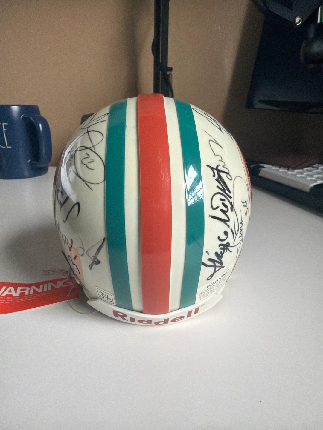 Miami Dolphins Riddell Mini Helmet - Signed - photo 3