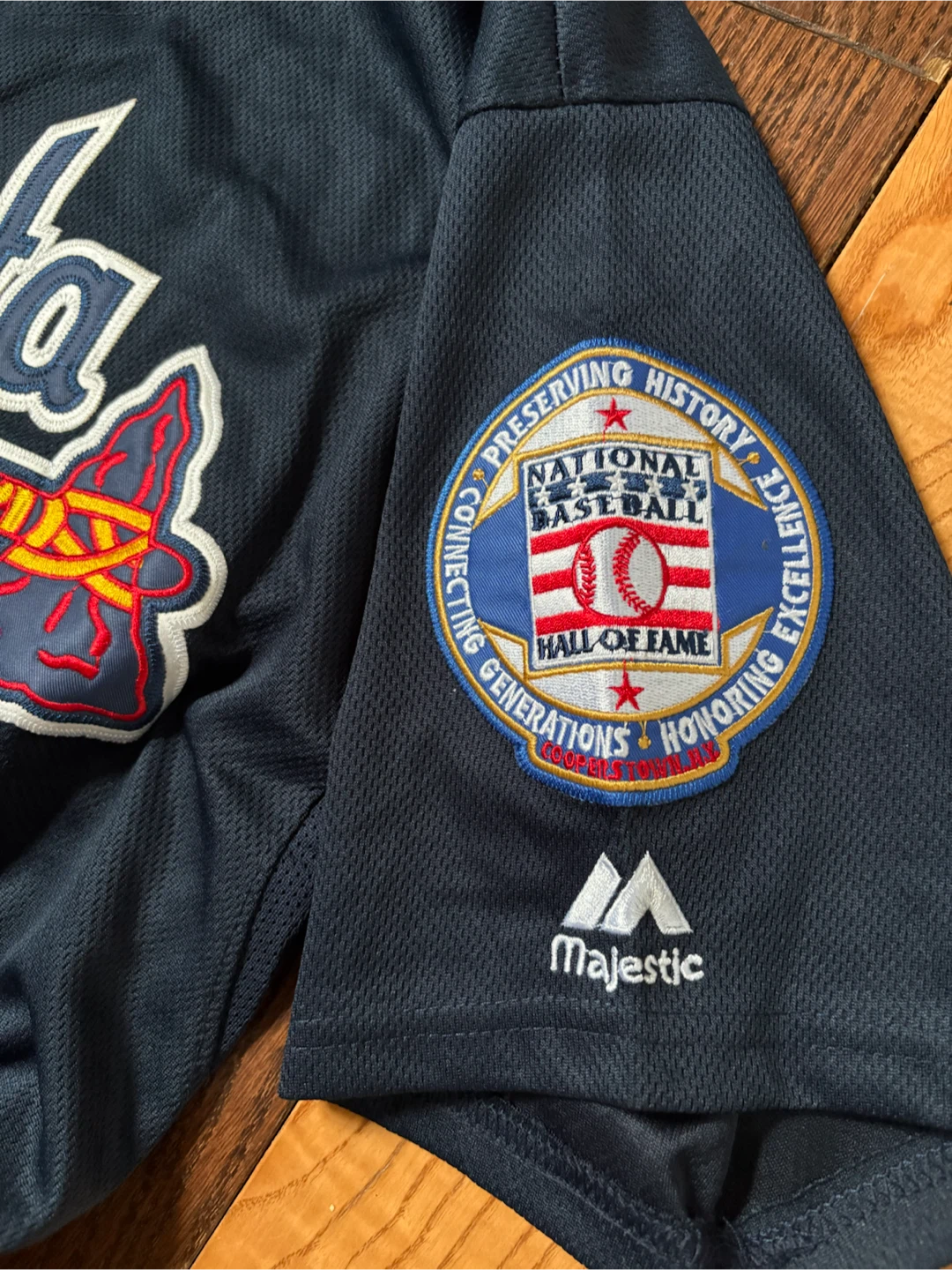 Atlanta Braves John Smoltz jersey 40 MLB hall of fame patch - photo 3