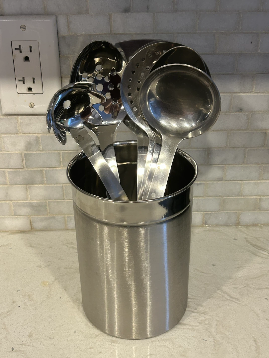 Stainless Steel Kitchen Utensil Set with Holder