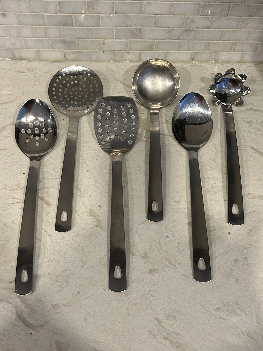 Stainless Steel Kitchen Utensil Set with Holder - photo 2