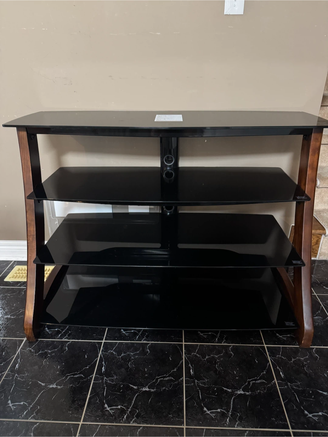 Tempered glass TV stand - photo 2