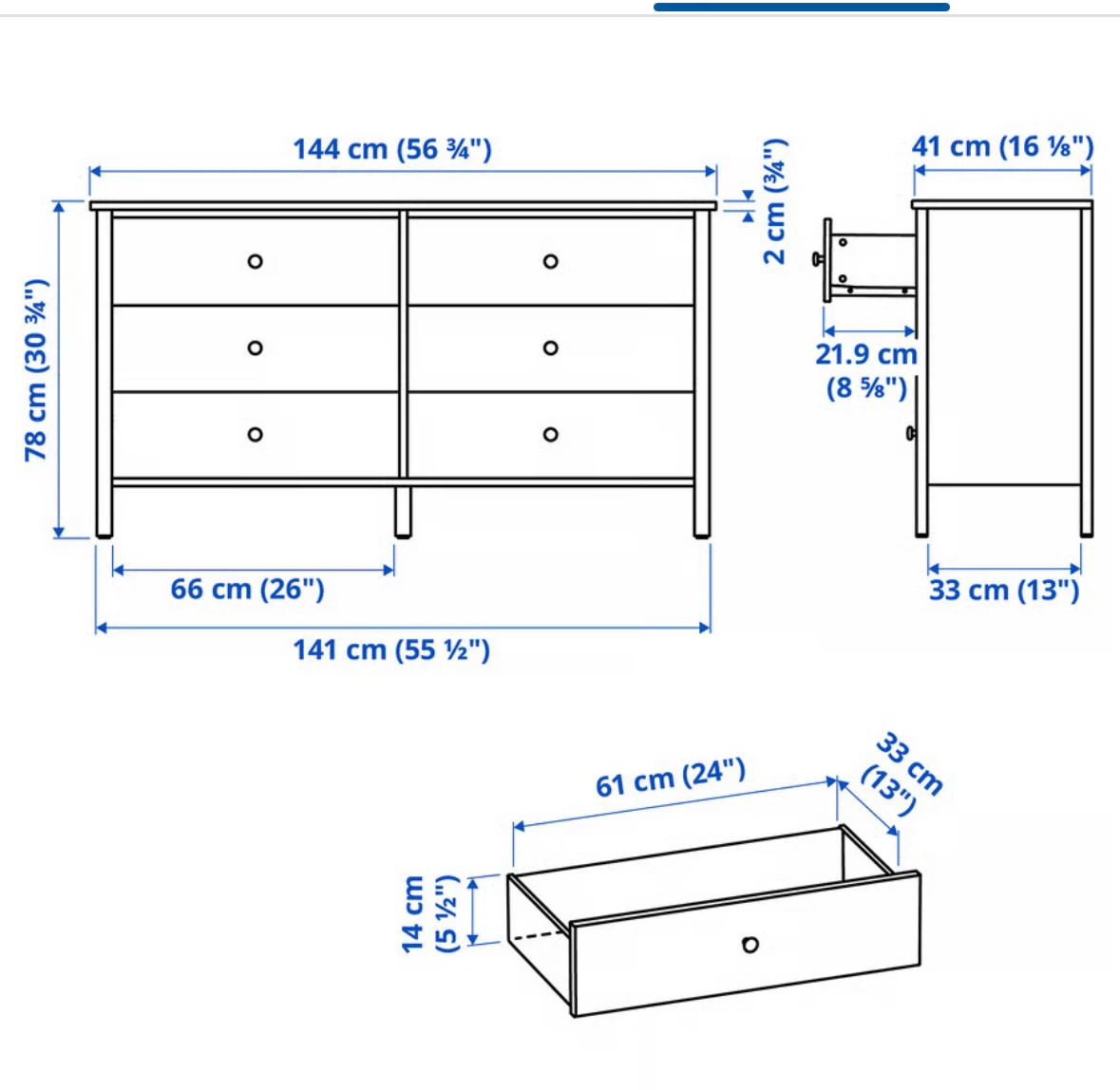 IKEA Kilberget white dresser - photo 4