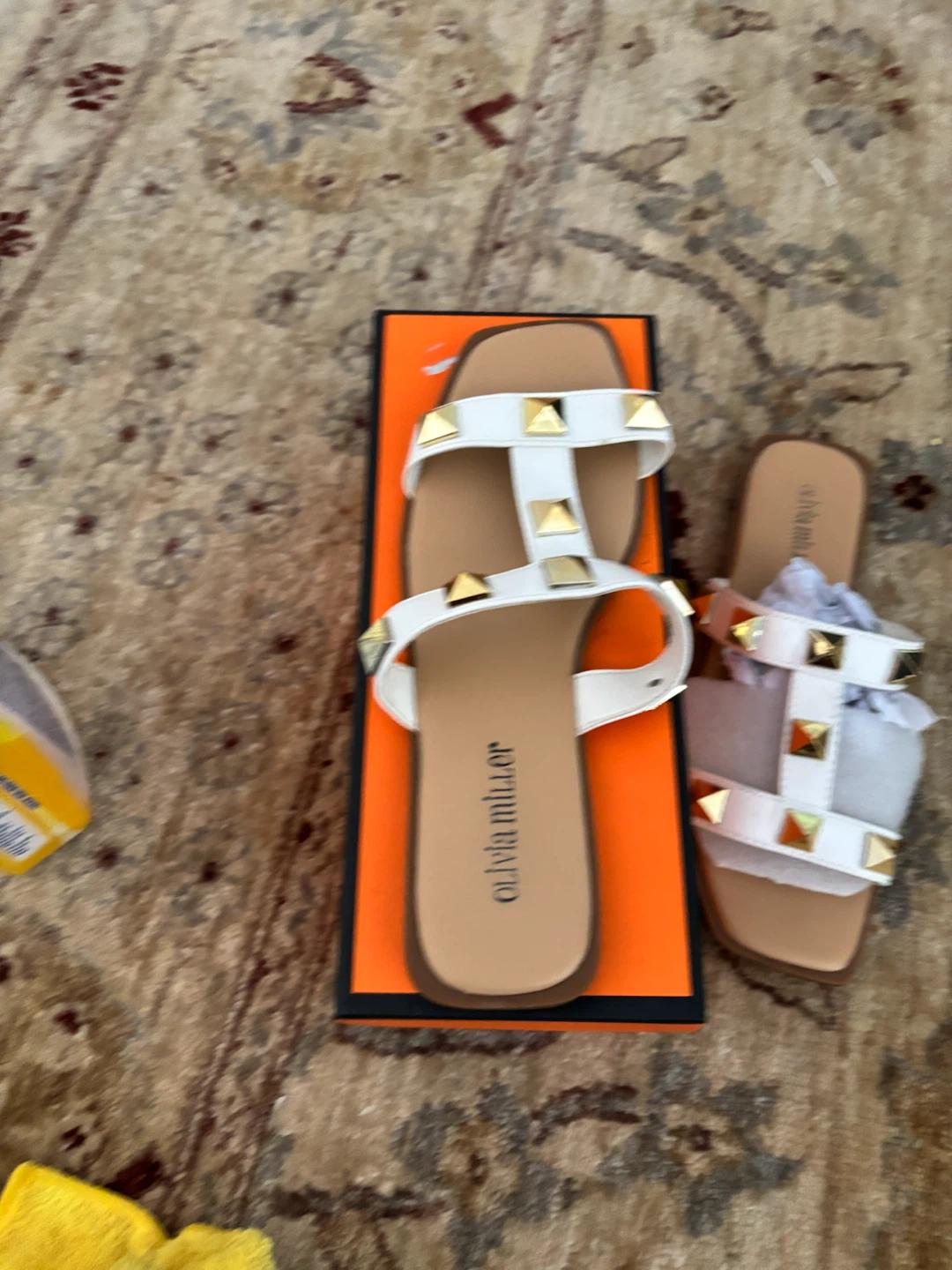 Olivia Miller Studded White Sandals - photo 4