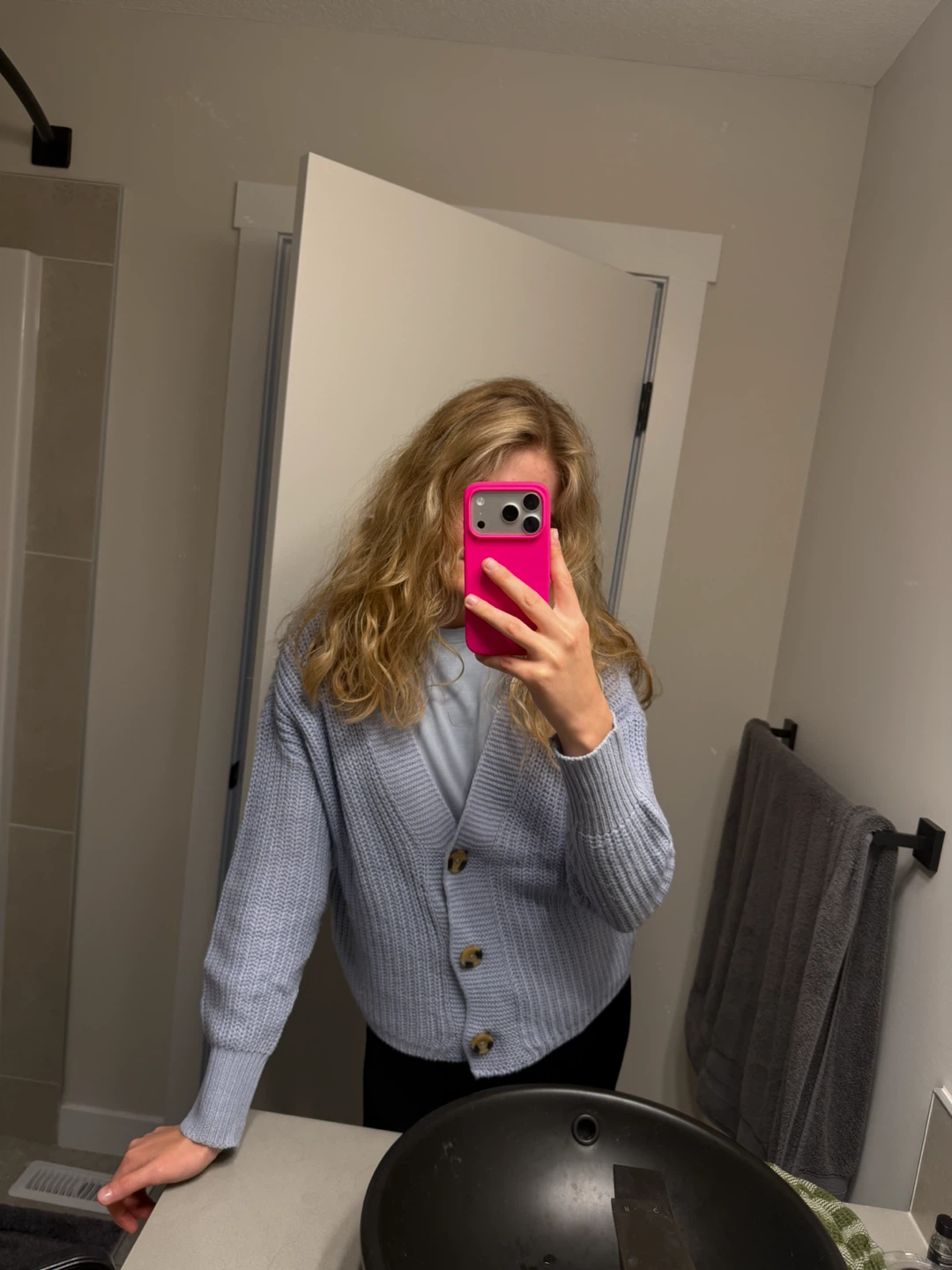 Zebra Blue Knit Cardigan