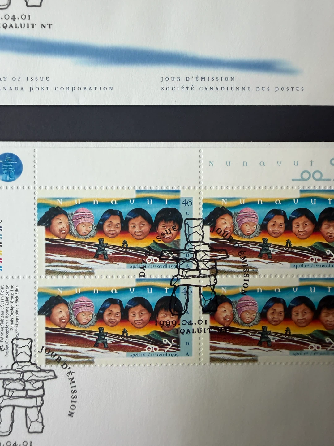 🇨🇦Nunavut Day of Issue stamps - 1999 - photo 3