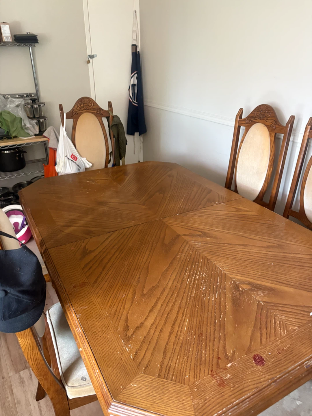 Wooden Dining Table with Chairs