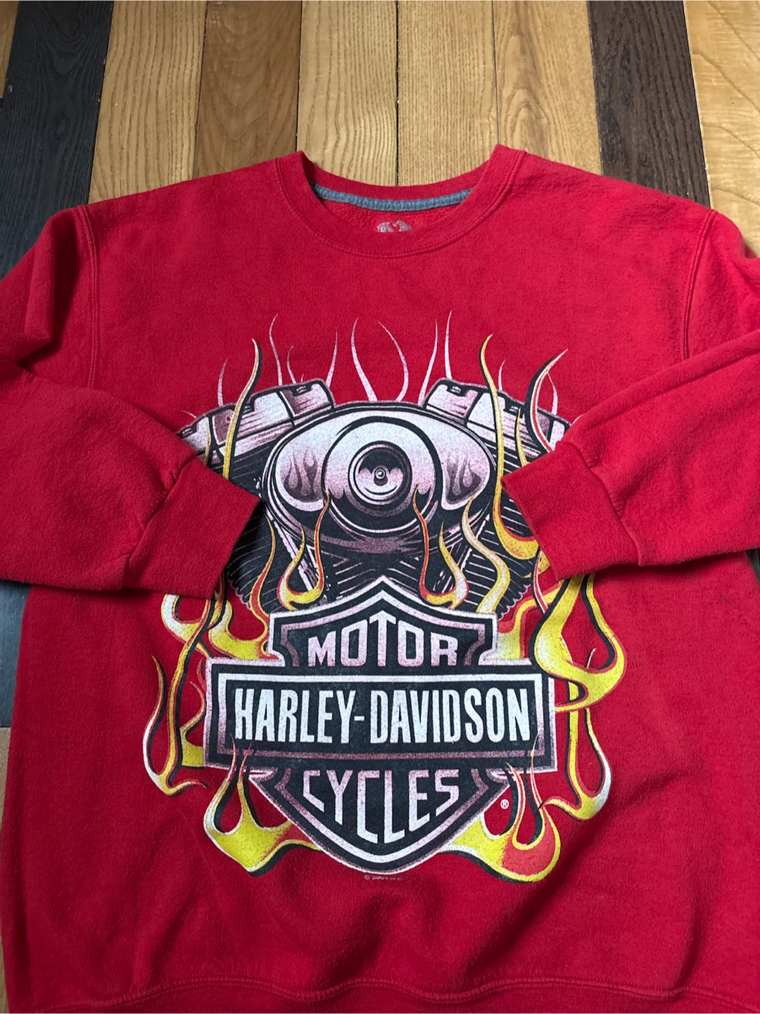 Vintage Harley Davidson 2004 flames crewneck M y2k biker - photo 2