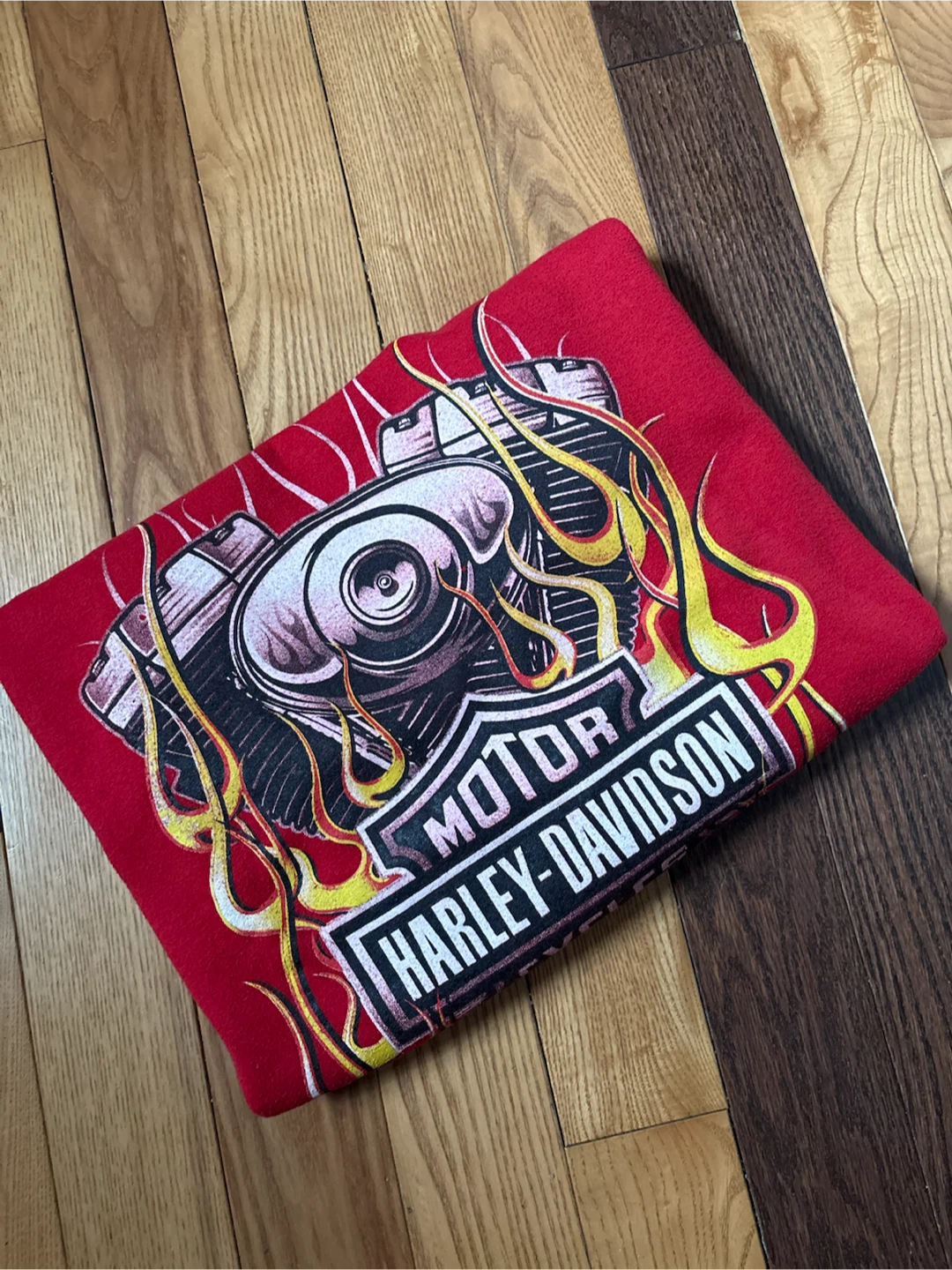 Vintage Harley Davidson 2004 flames crewneck M y2k biker - photo 3