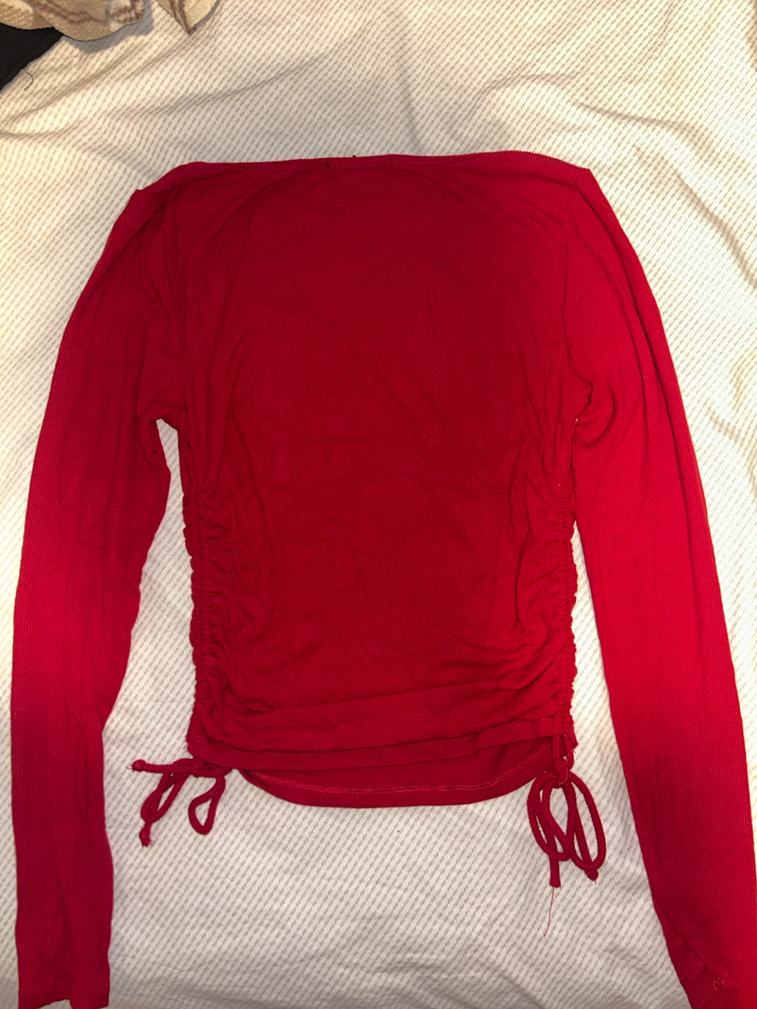Ambiance Red Ruched Long Sleeve Top - photo 3