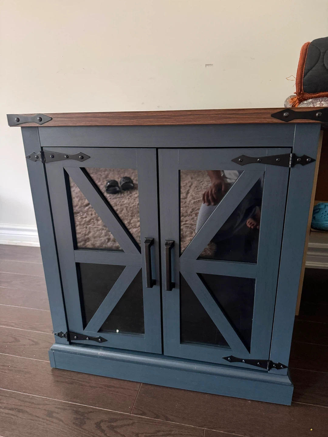 Blue Cabinet with Glass Doors - photo 4