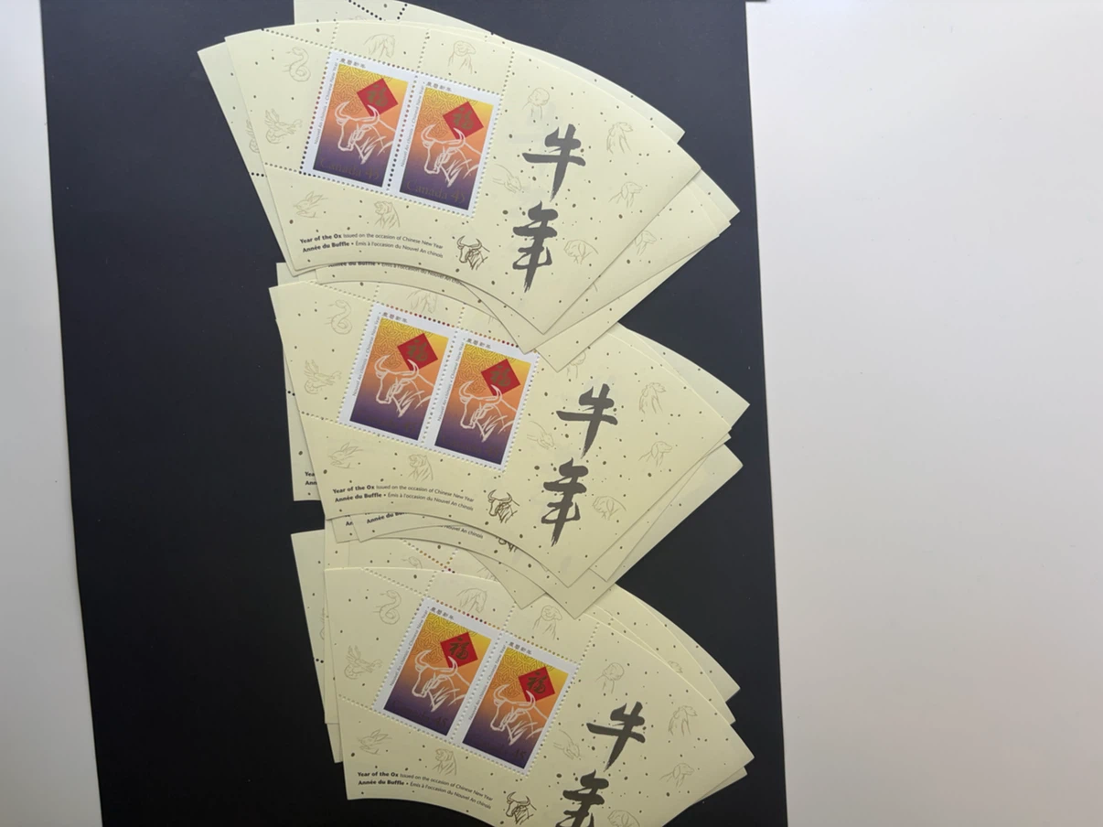 🇨🇦Year of the Ox Chinese New Year Stamps x14 - photo 2