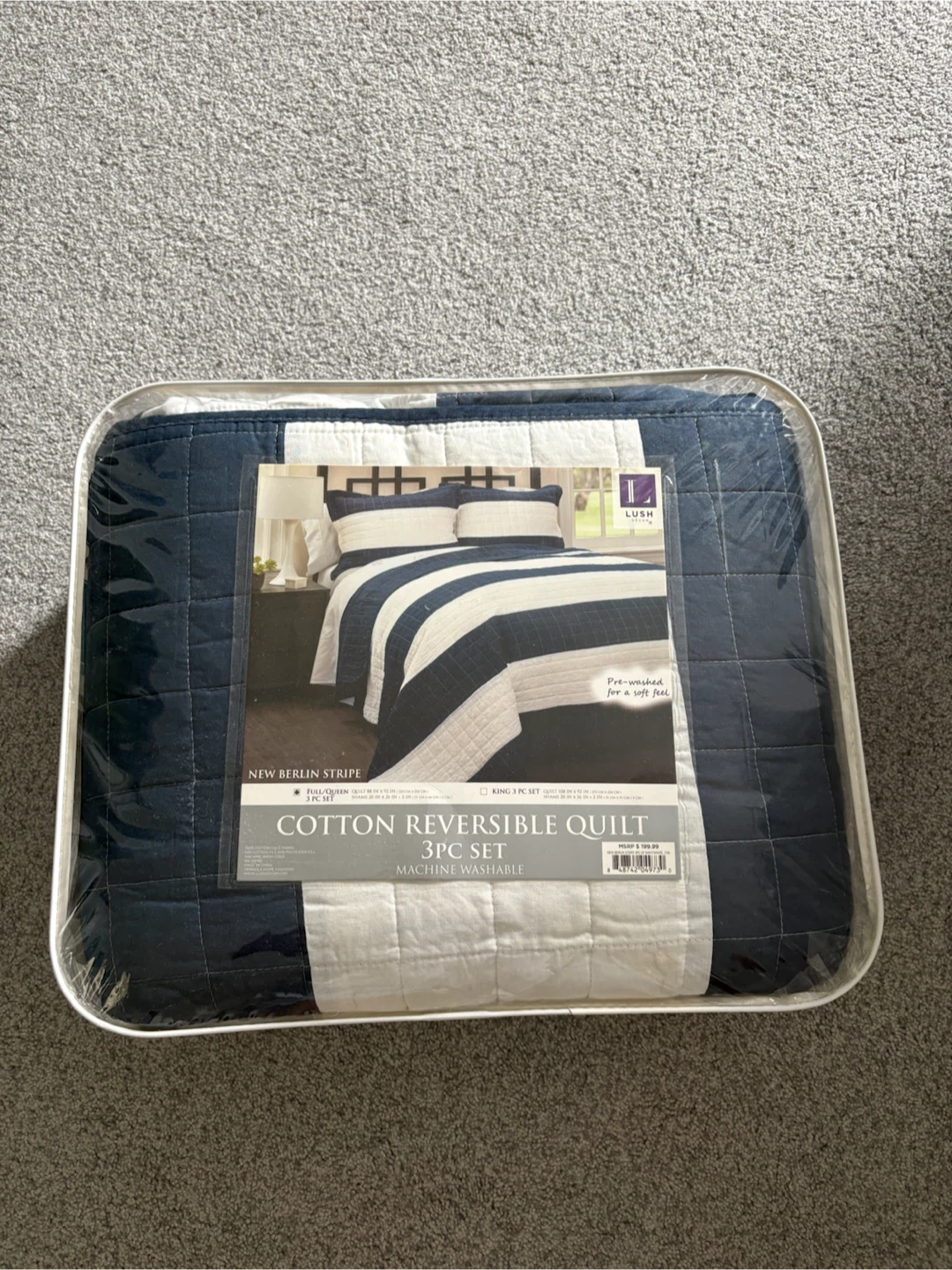 Lush Cotton Reversible Quilt 3pc Set