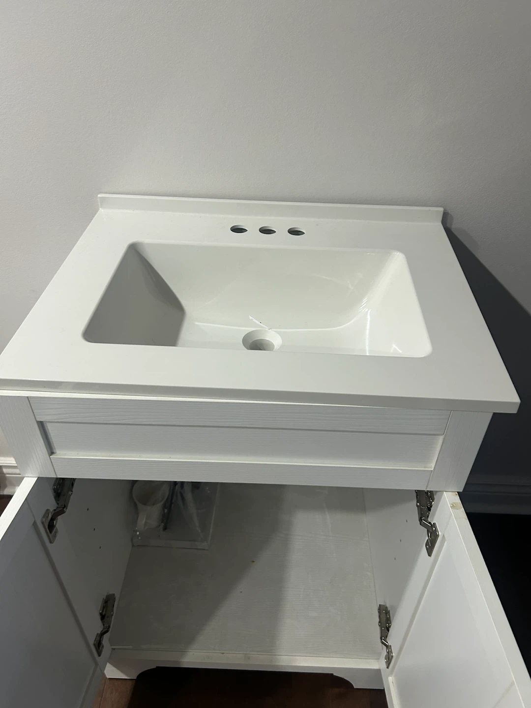 White Bathroom Vanity Sink - photo 4
