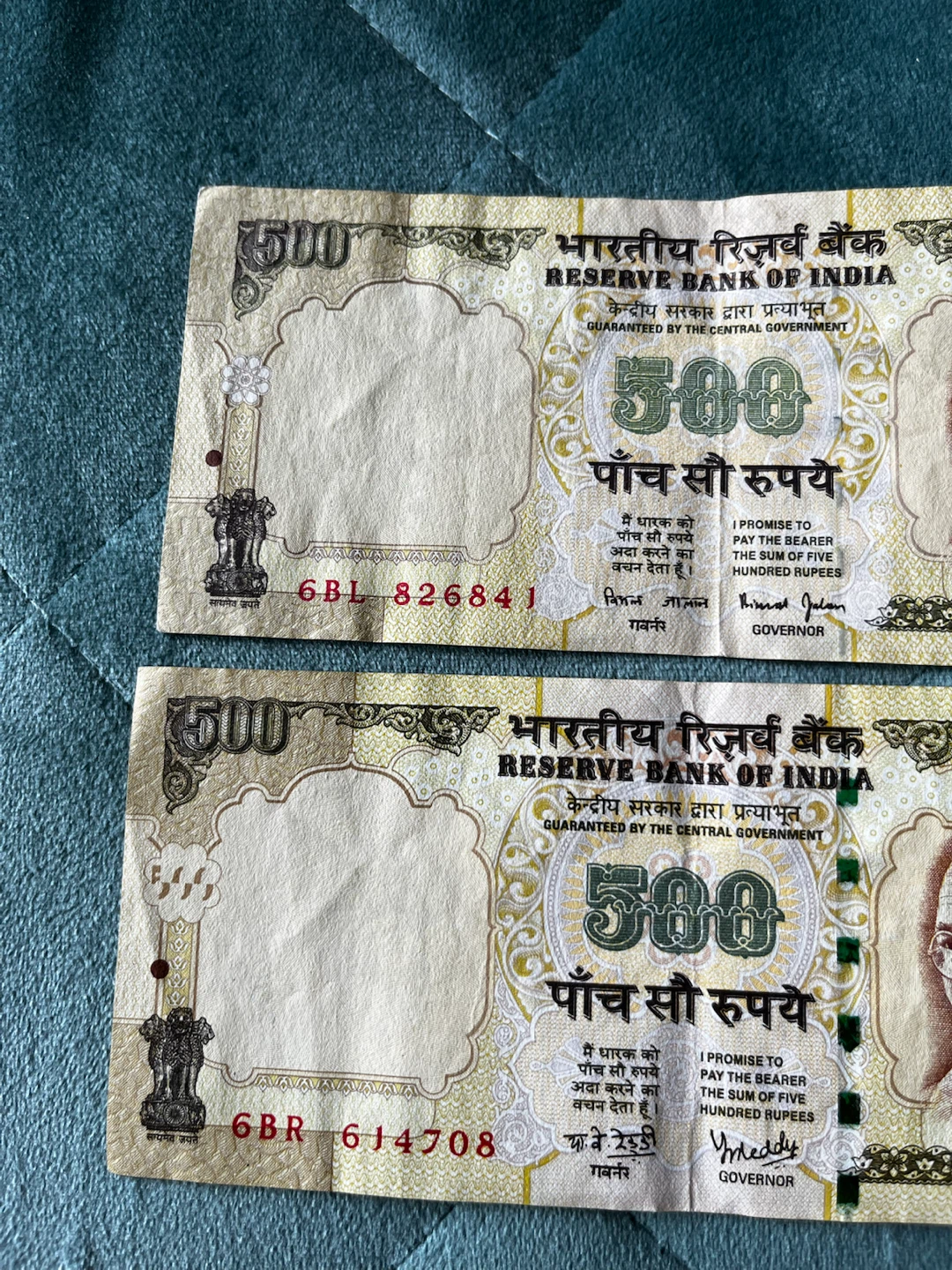 Two errors Rare notes 500 Indian Rupee Banknotes - photo 4