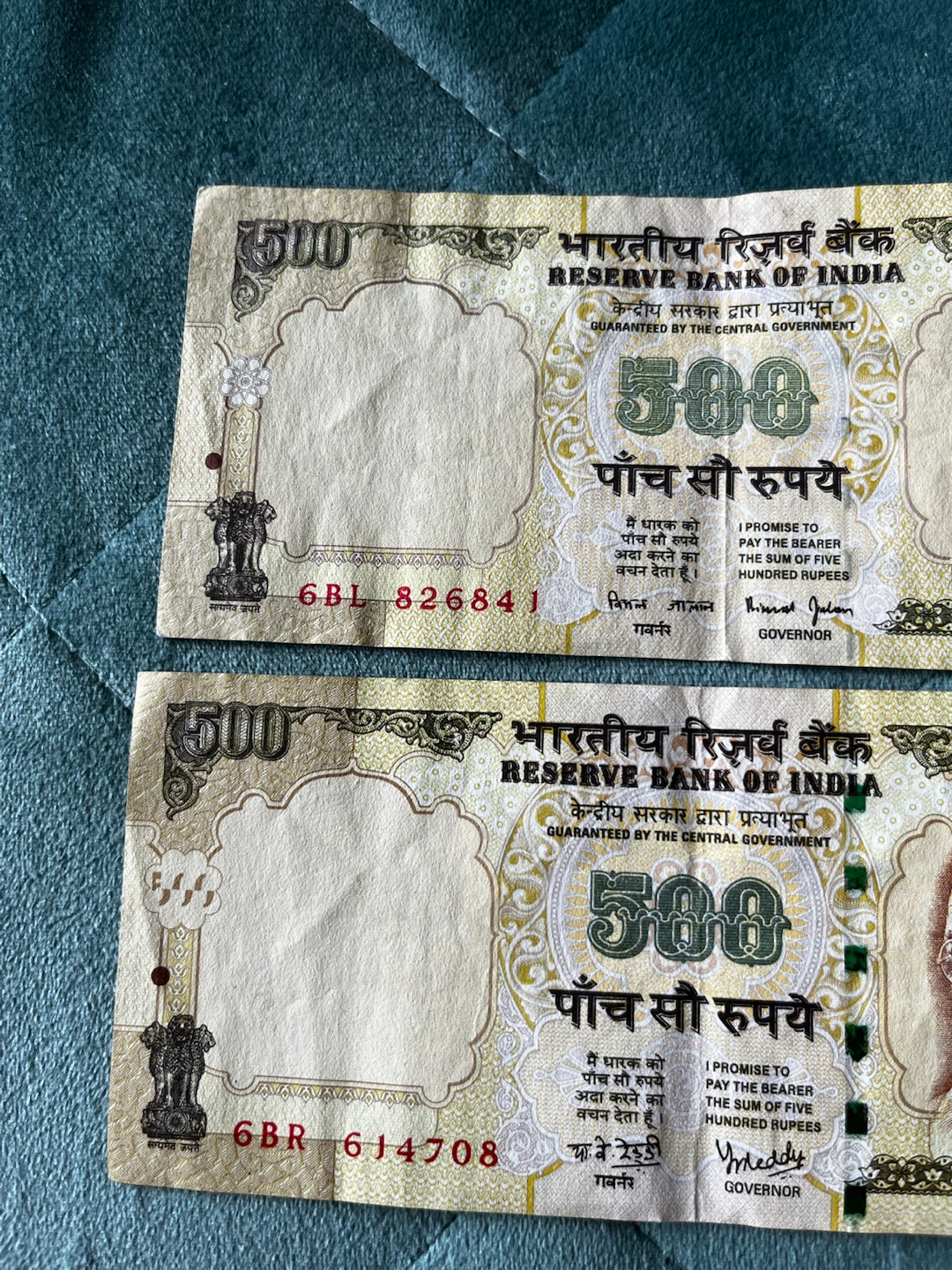 Two errors Rare notes 500 Indian Rupee Banknotes - photo 5