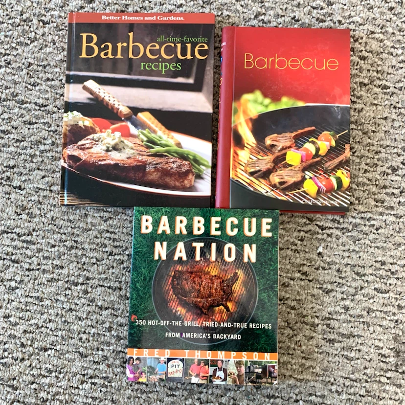 BBQ Cookbooks Barbecue Grilling Smoker Recipes Cookbook Lot of 3