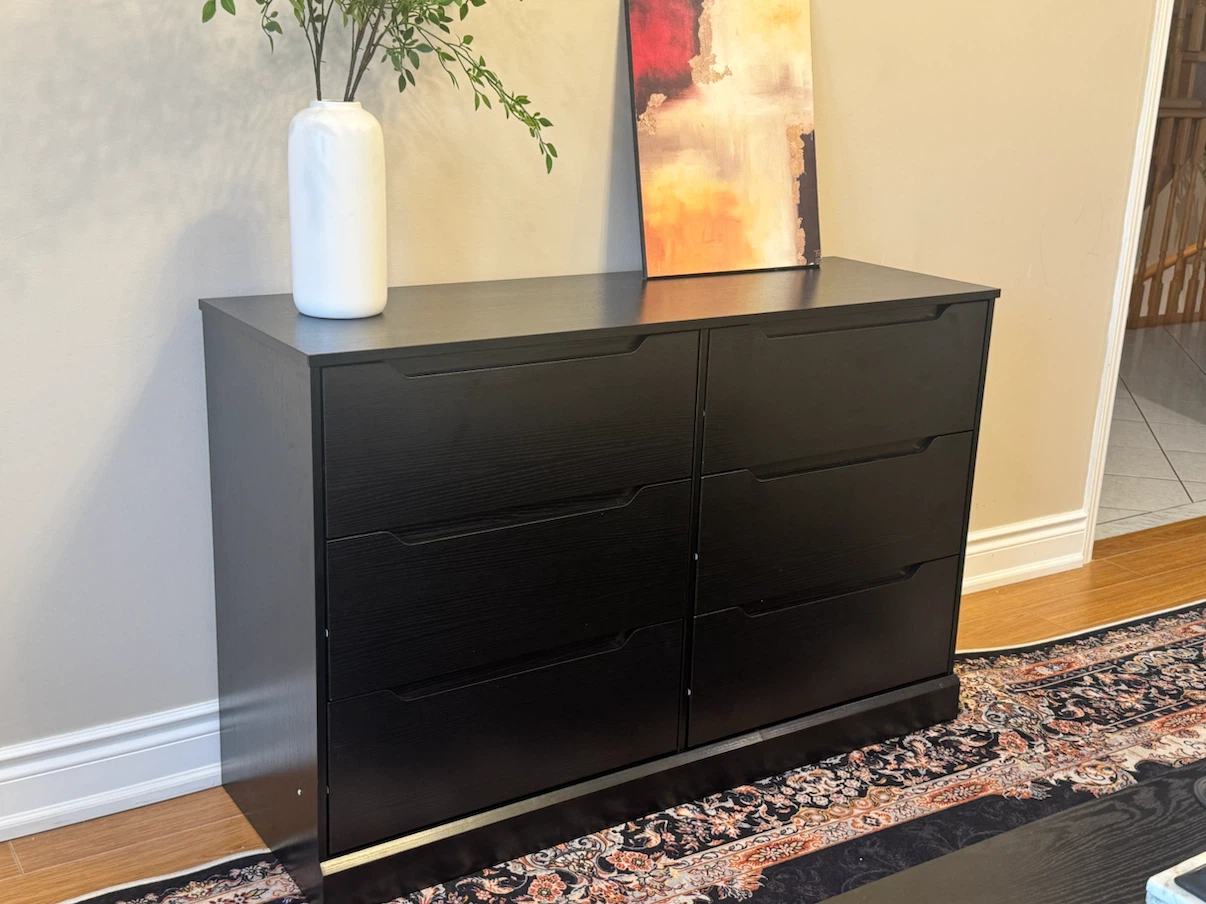 Black 6-Drawer Dresser