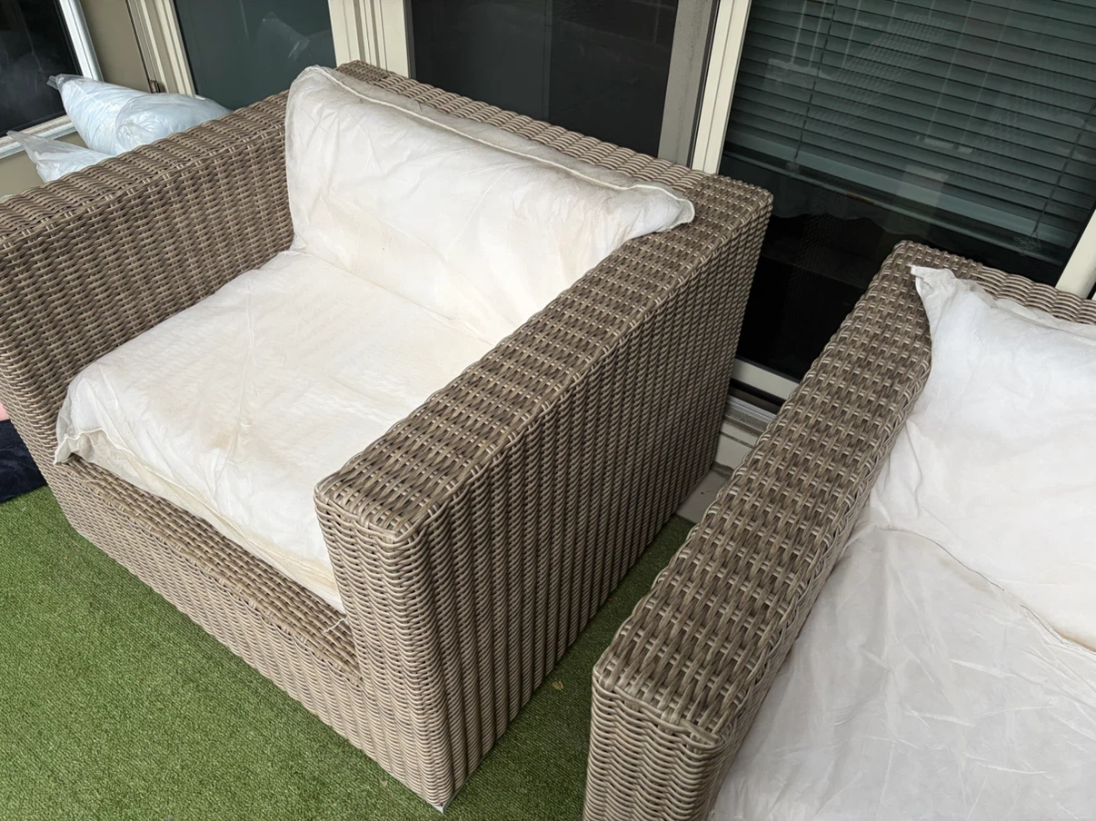 Wicker Armchair with Cushions - photo 2