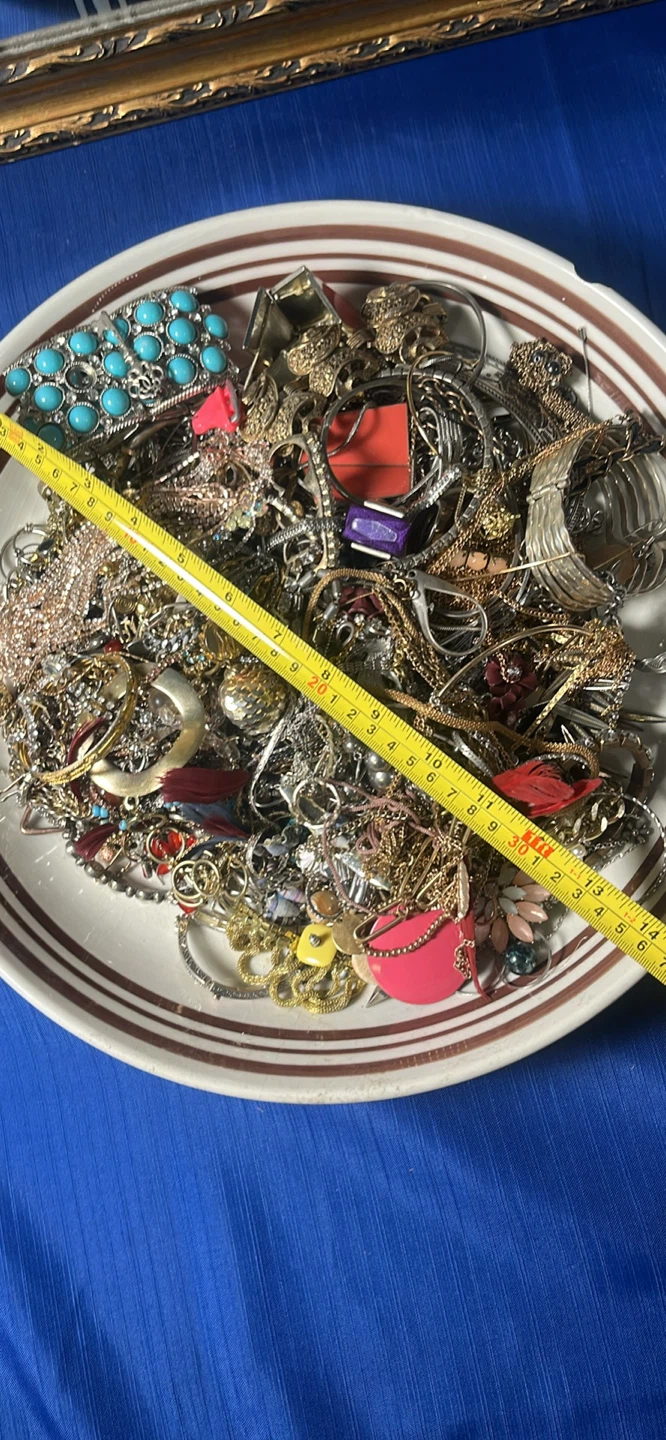 7.75 lbs Jewelry Scrap Lot - CRAFTS PARTS ONLY (No Gold/Silver)