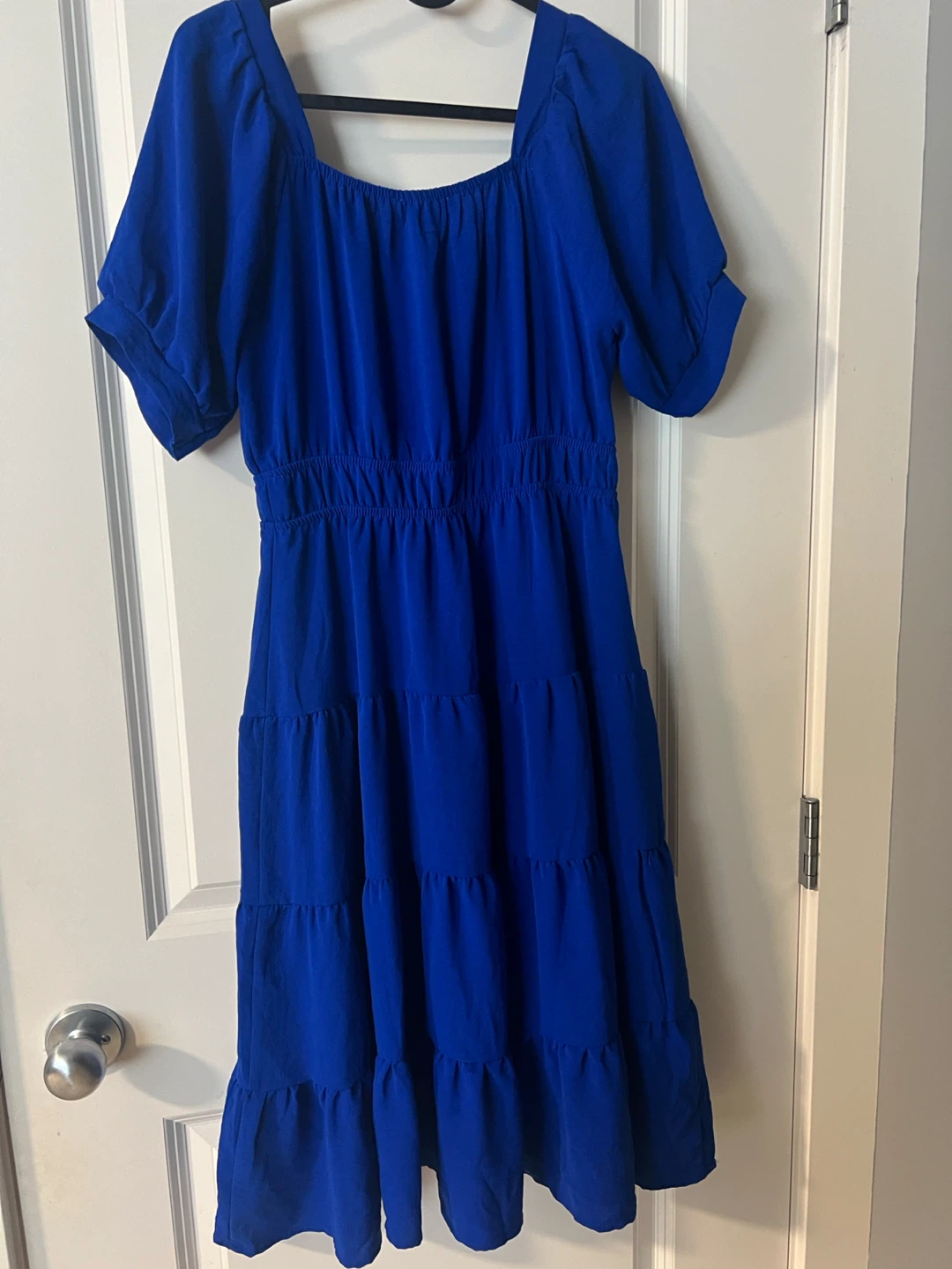 Cobalt Blue Tiered Midi Dress - photo 2