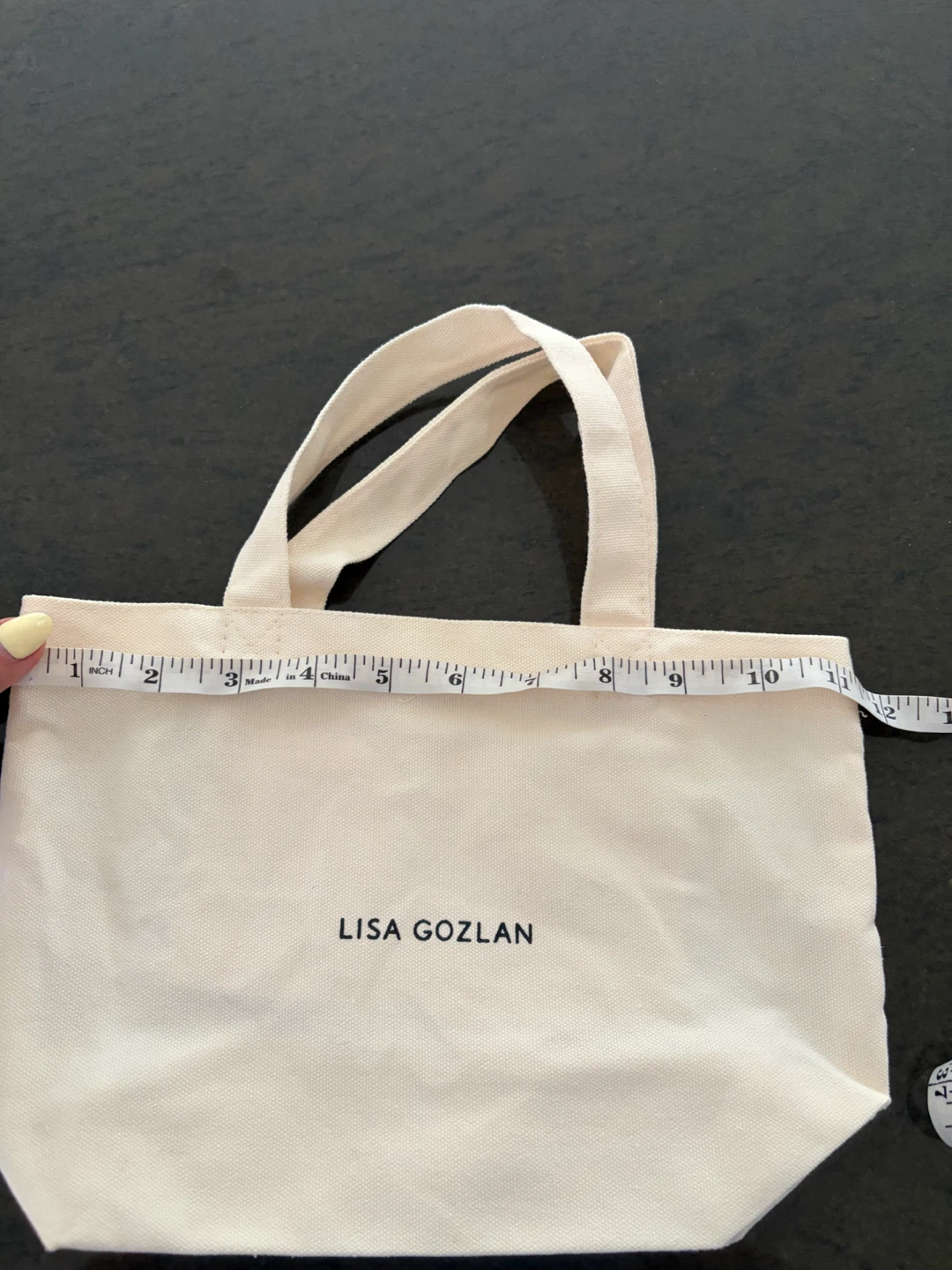 Lisa Gozlan White Canvas Tote Bag - photo 2