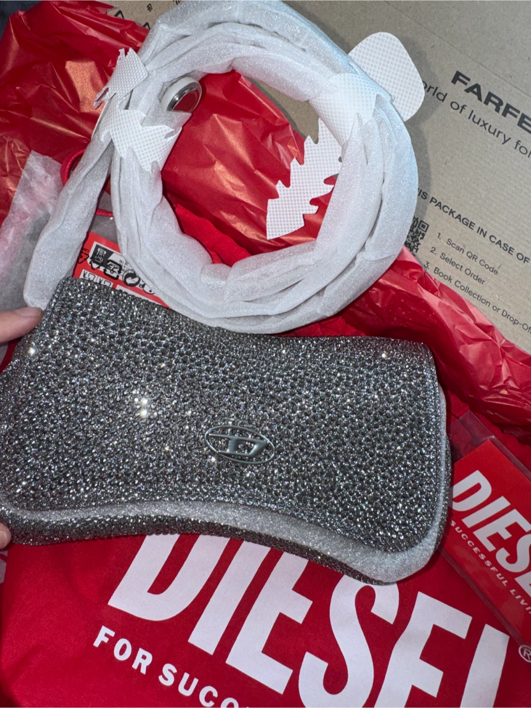 Diesel Embellished Clutch Bag