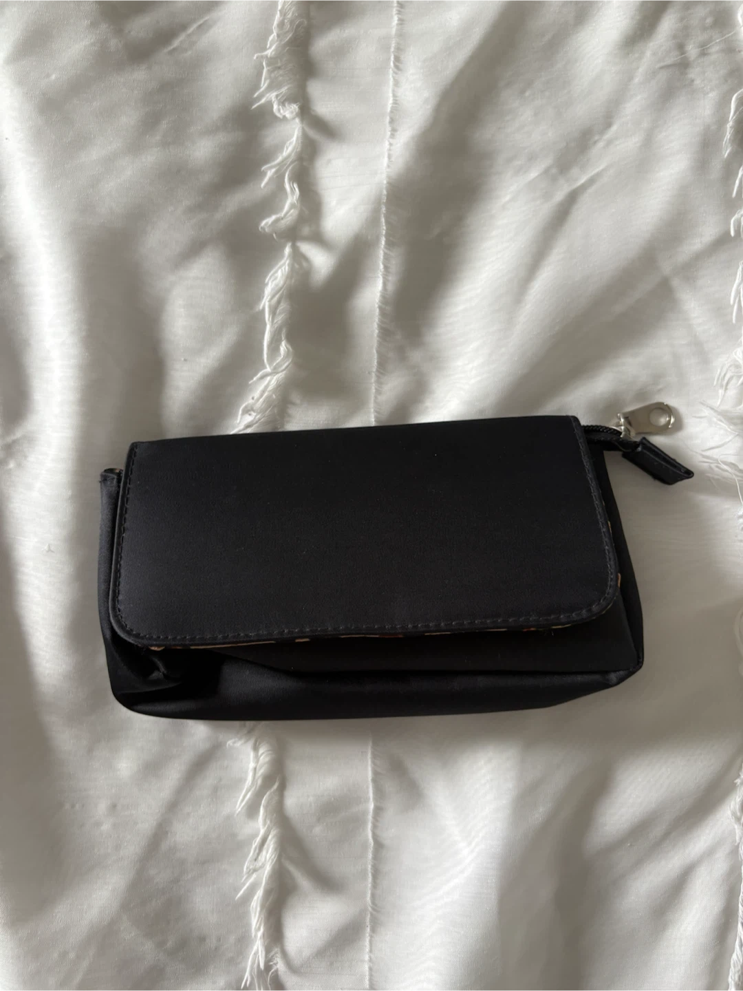 Black compact pouch with mirror - photo 3