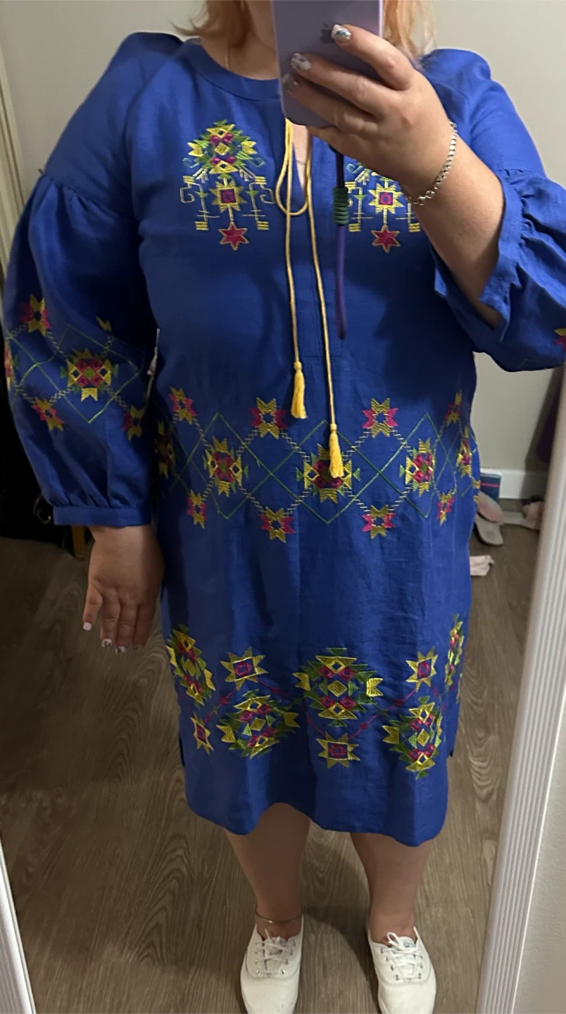 Linen Gallery Embroidered Ukrainian dress