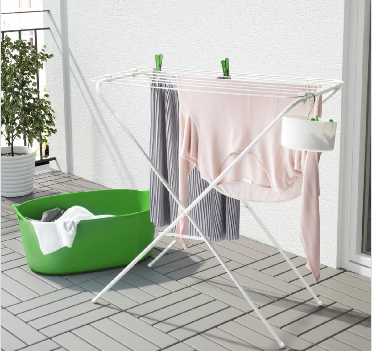 White foldable drying rack - photo 2