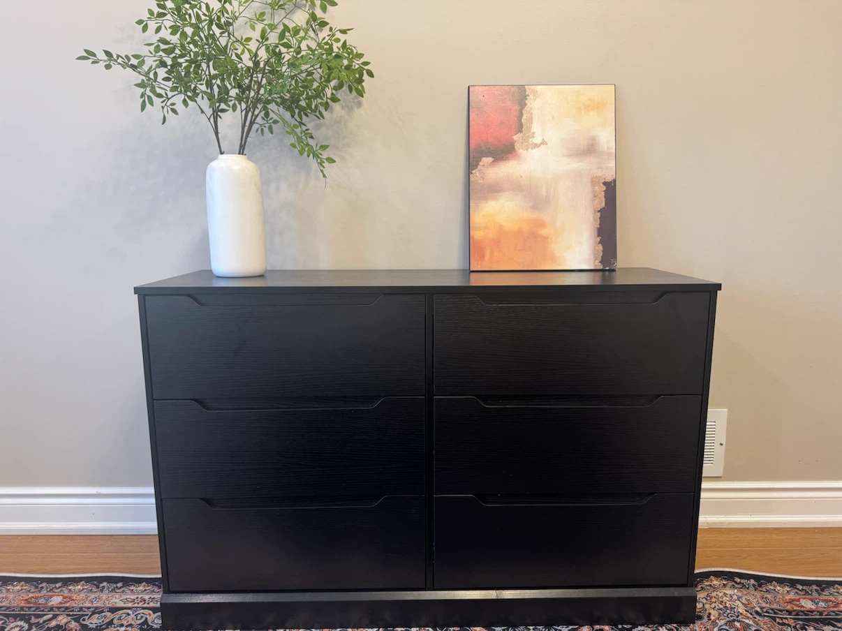 Black 6-Drawer Dresser - photo 4
