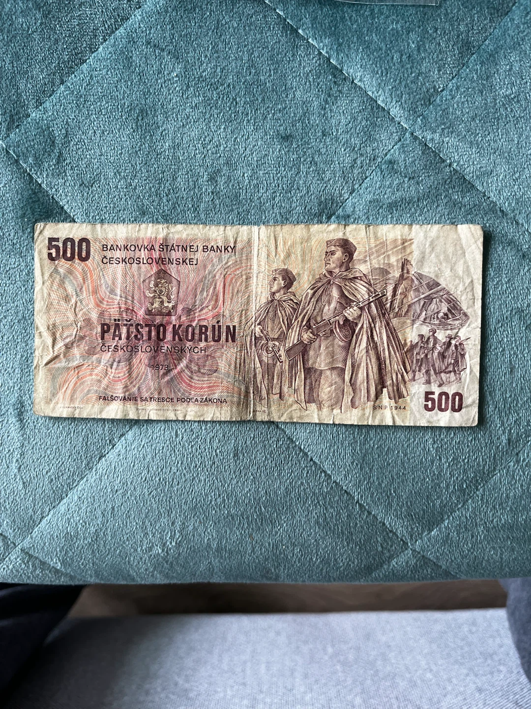 Czechoslovak 500 Korun Banknote