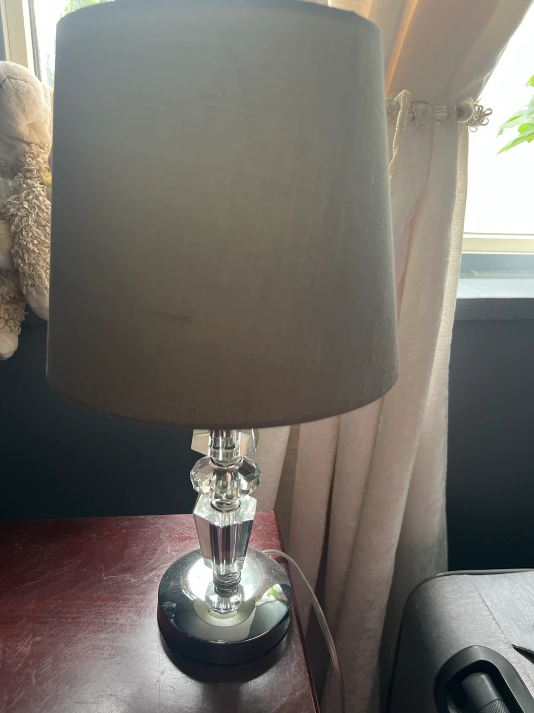 Dark Wood 2-Drawer Nightstand - photo 5