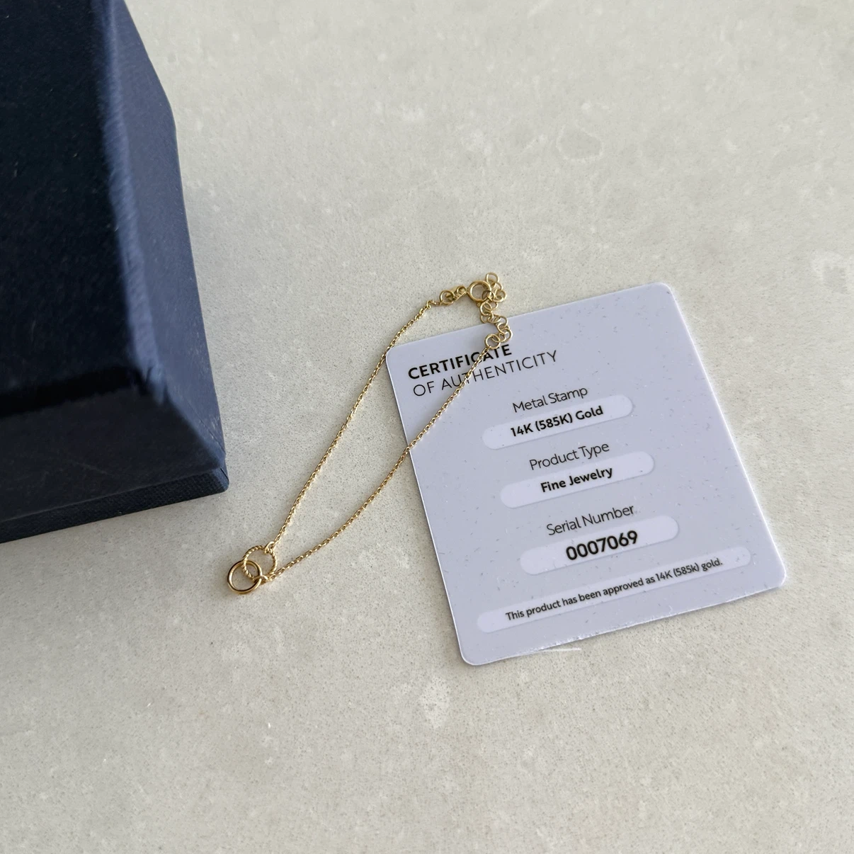 14K Solid Gold Double Ring Bracelet - photo 2