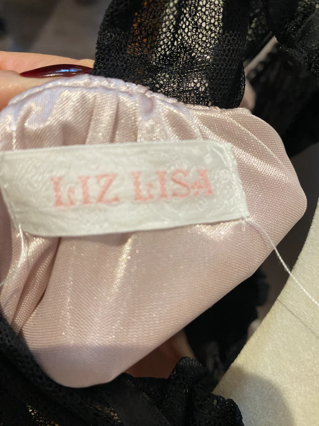 LIZ LISA Pink Lace Off-the-Shoulder Blouse Size xs - photo 4