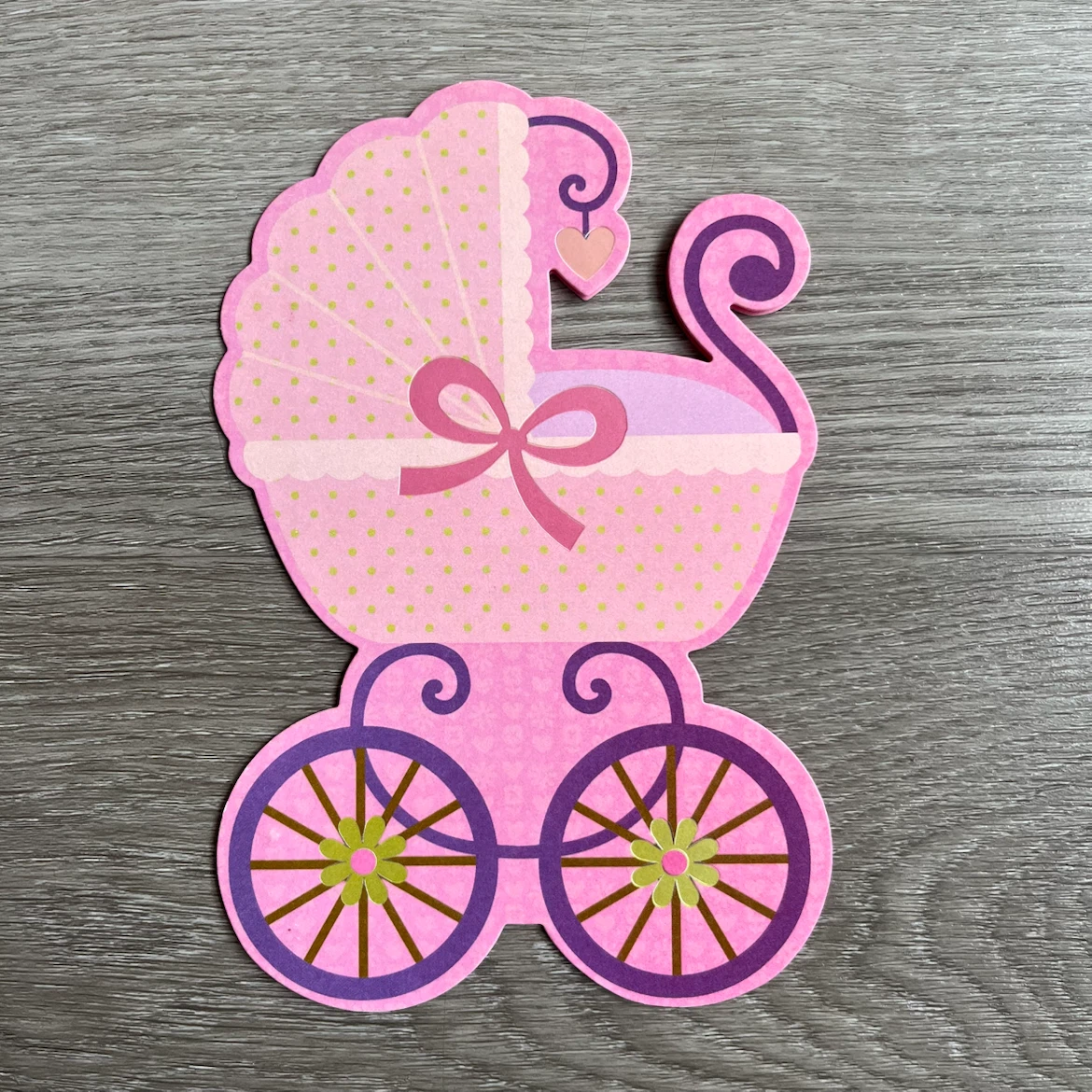 Pink Baby Carriage Card