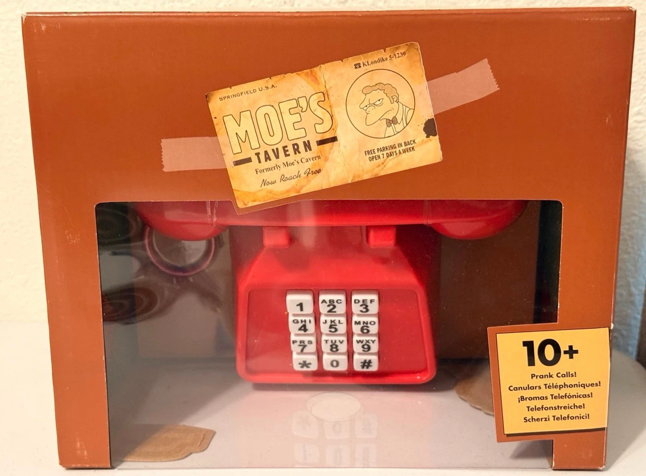The Simpsons Moe's Tavern Red Toy Phone