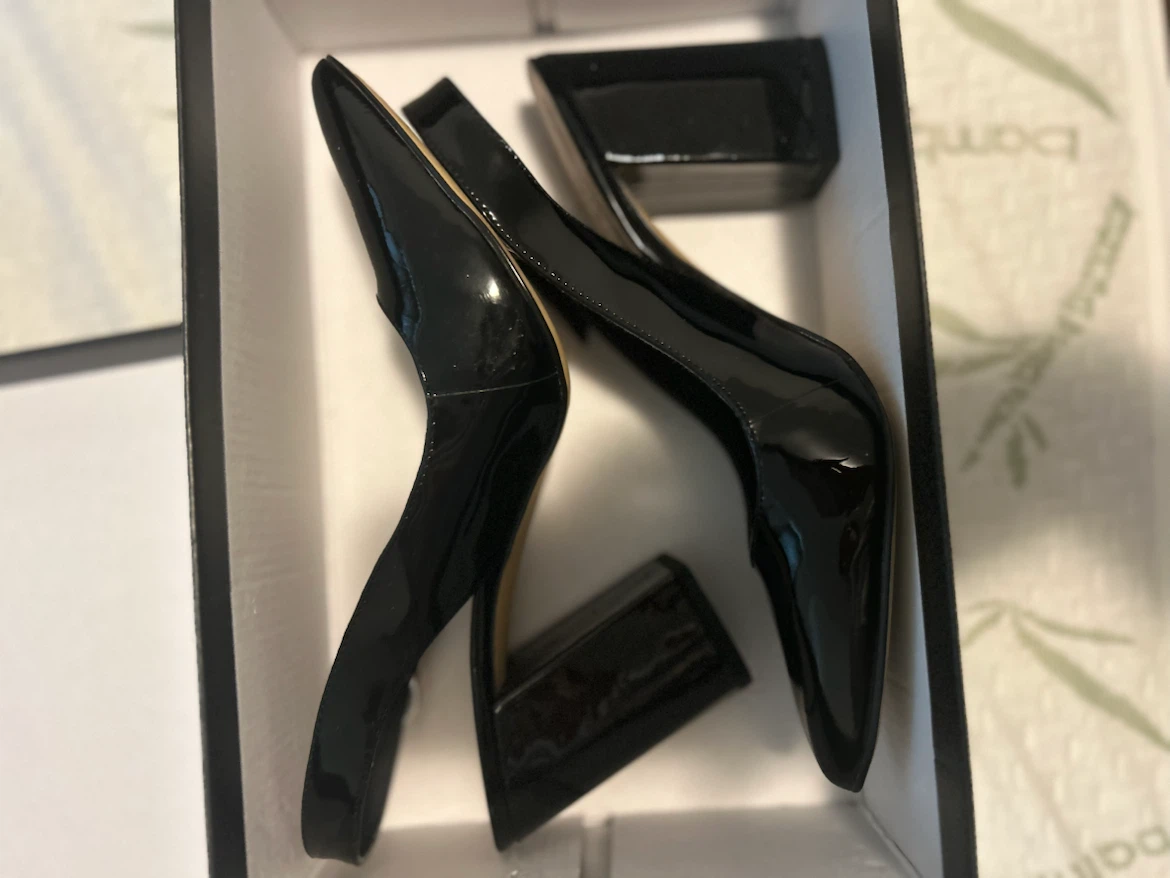 Lord & Taylor Black Patent Slingback Heels - photo 2