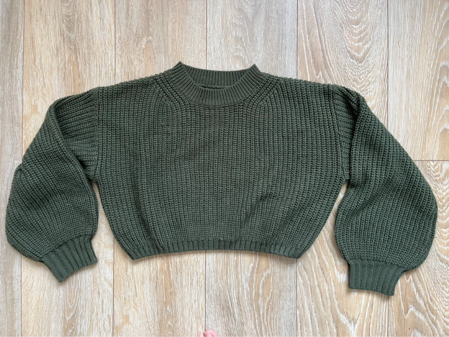 Women's Green Knit Sweater Size M