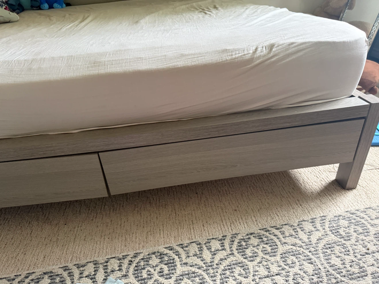 King Size Bed Frame with Headboard and Storage Drawers - photo 2
