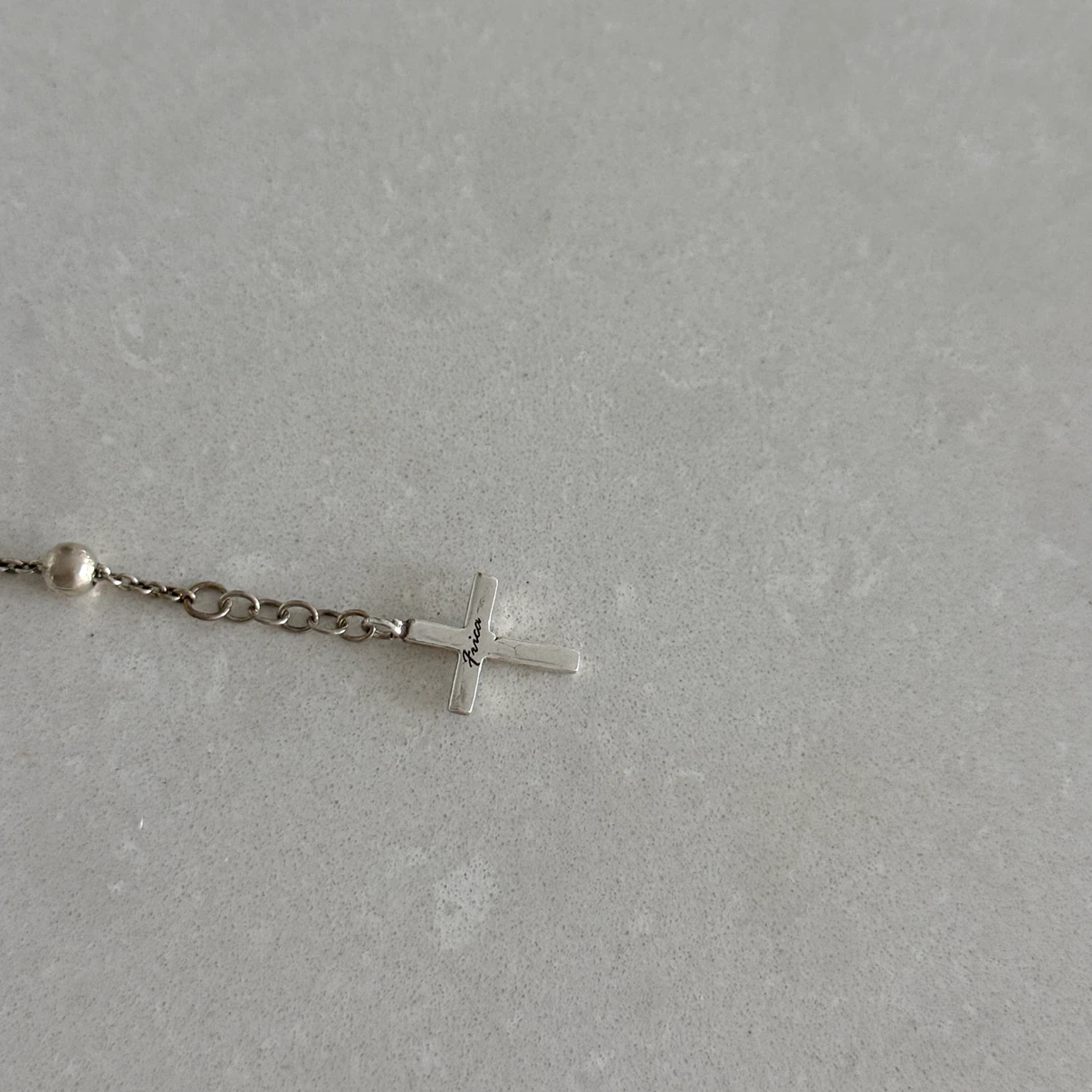 Frica Unisex Sterling Silver Rosary Bracelet - photo 2
