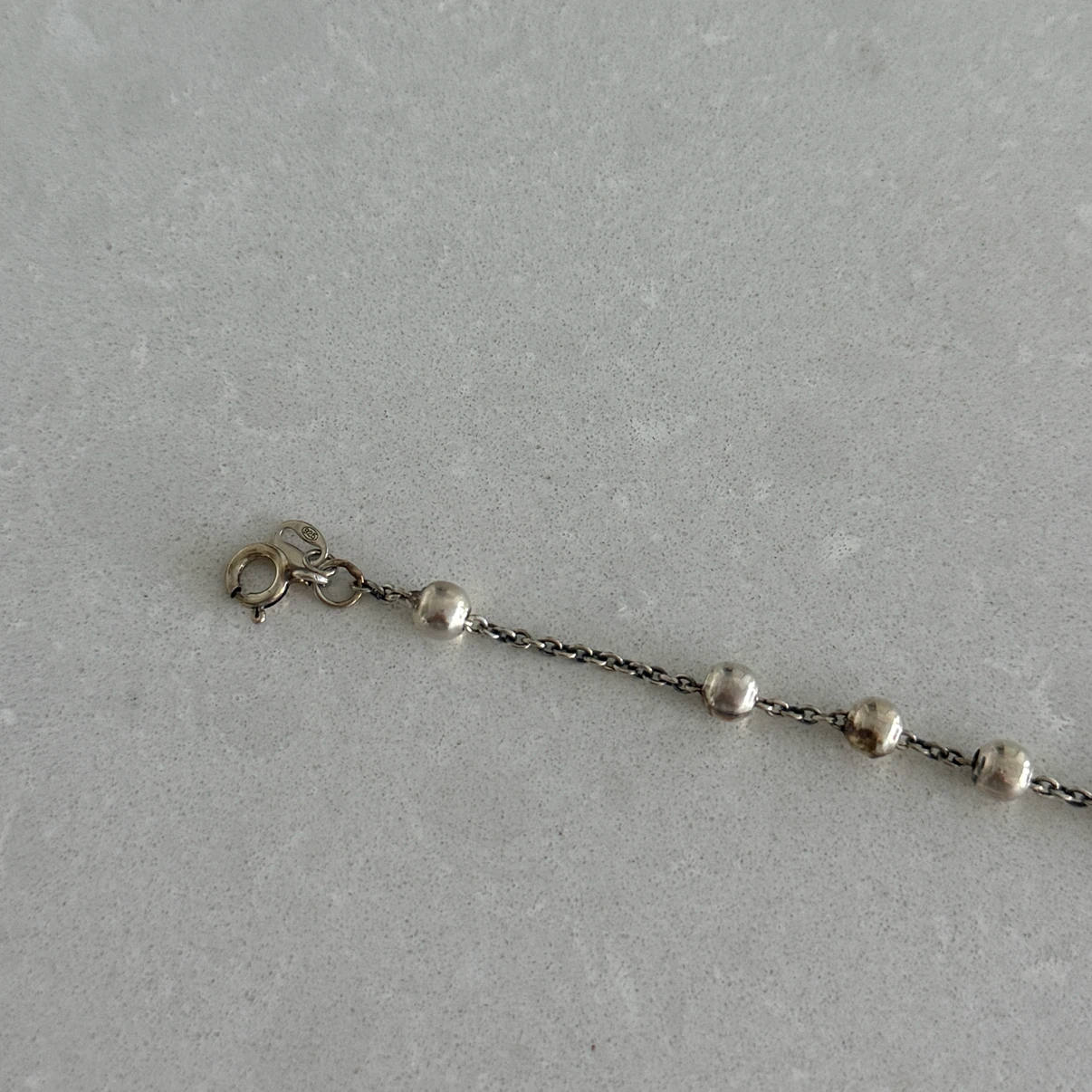 Frica Unisex Sterling Silver Rosary Bracelet - photo 3