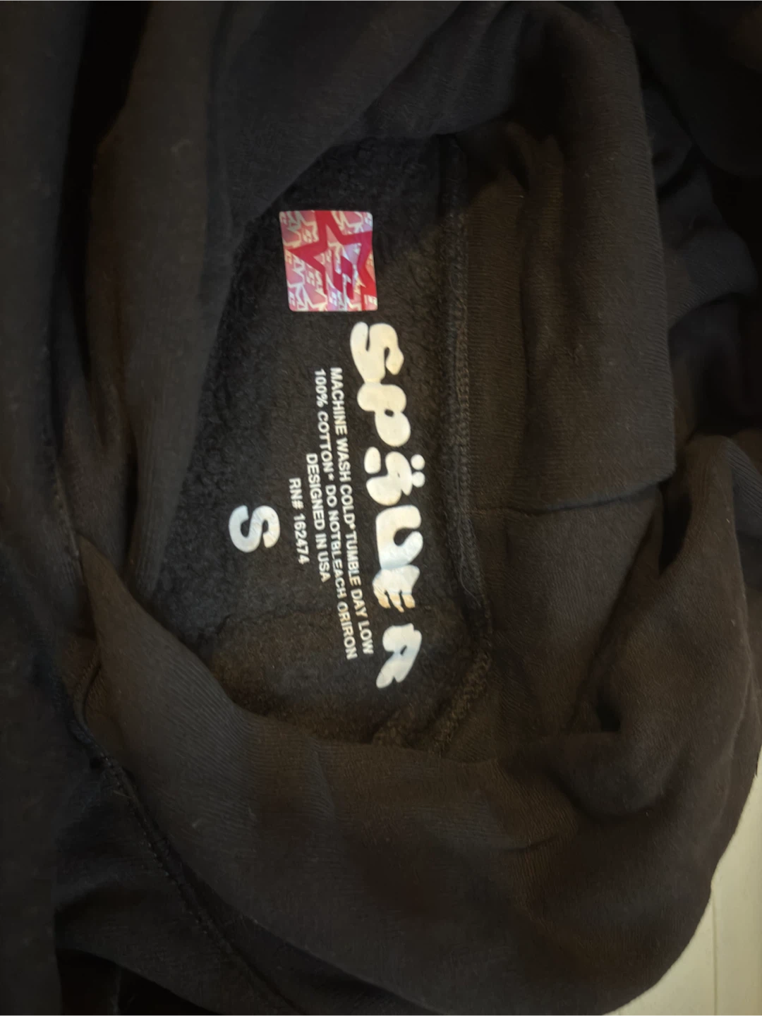 Sp5der Hoodie Red Rhinestone - photo 4