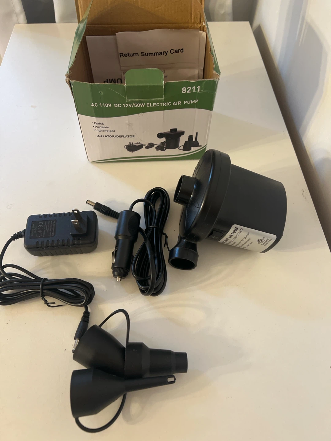 Electric Air Pump AC 110V DC 12V 50W - photo 2