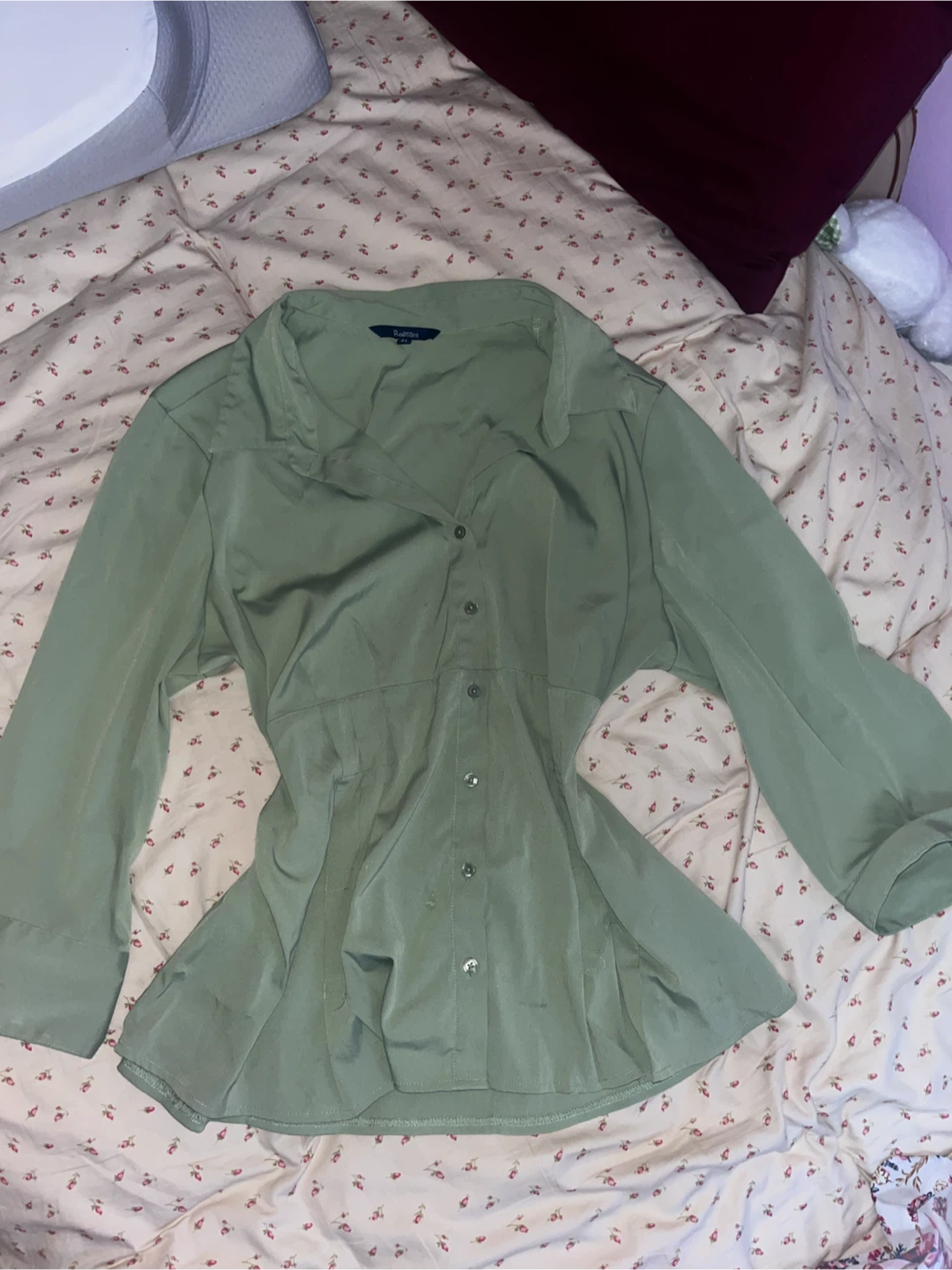 Green Y2K Button-Up Shirt - photo 3