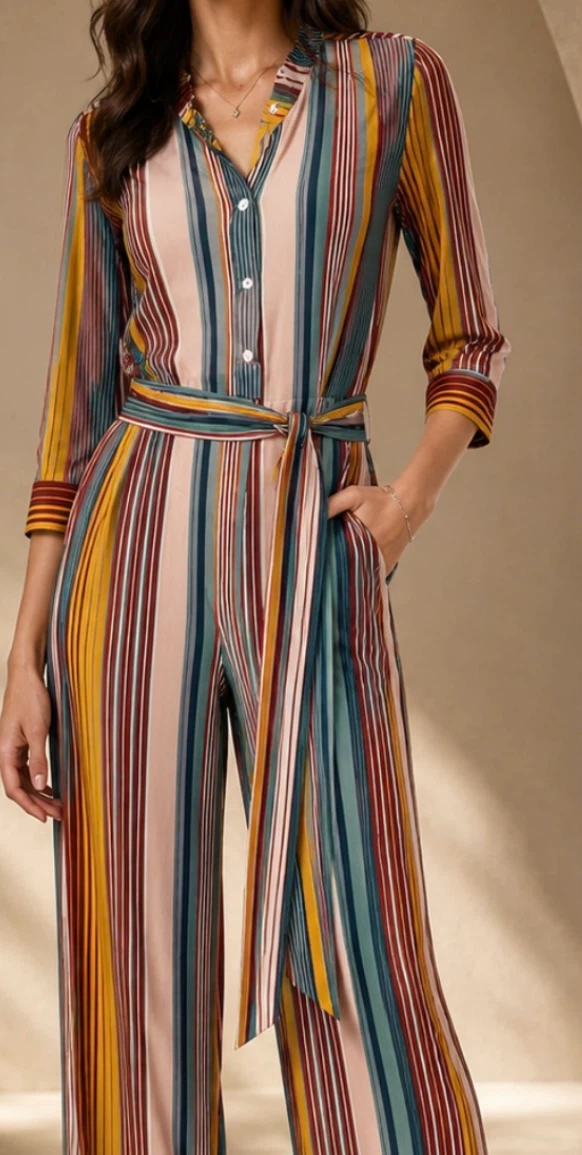 dRA Los Angeles Striped Jumpsuit Medium - photo 4