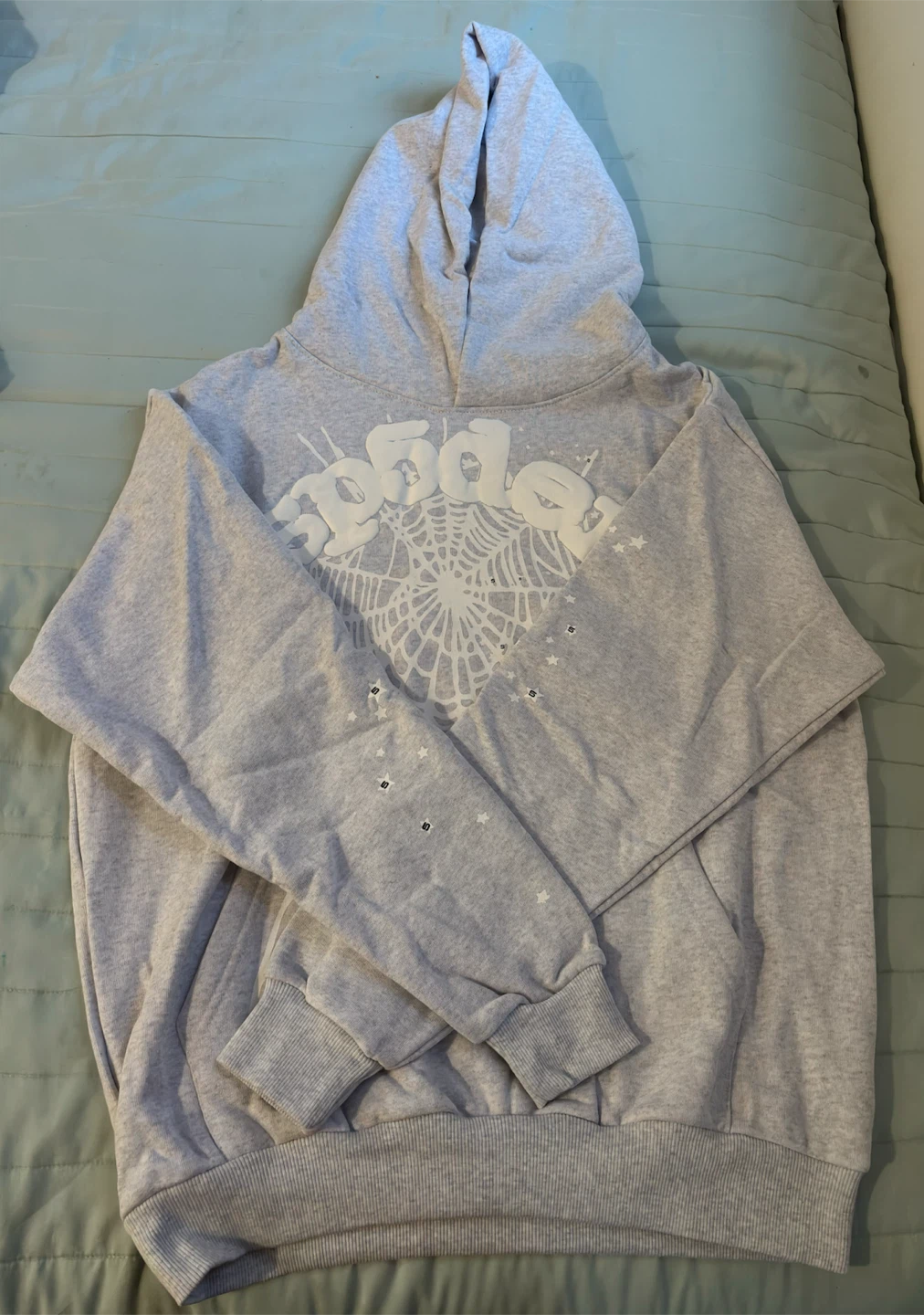 Gray OG Web Sp5der Hoodie - photo 2