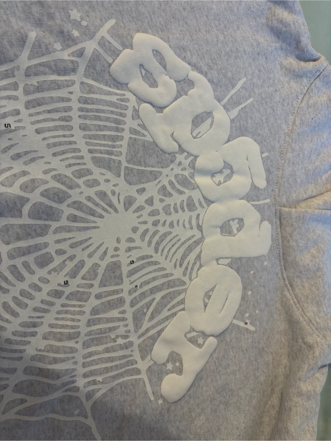 Gray OG Web Sp5der Hoodie - photo 3