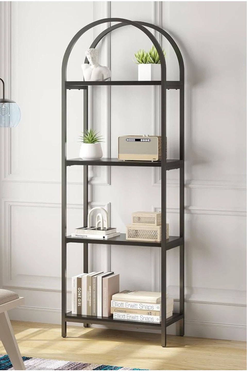 5-Shelf Arch Bookshelf