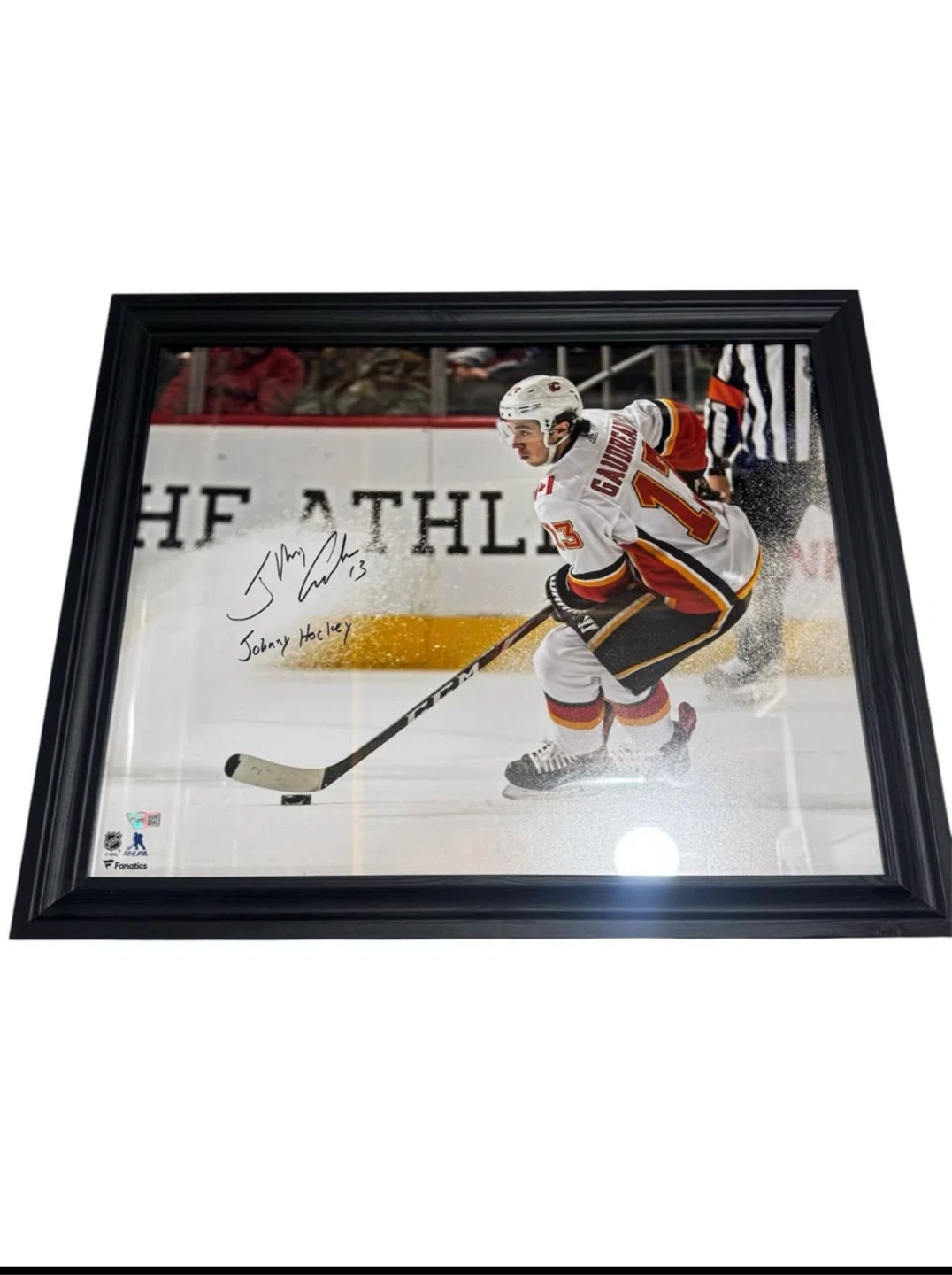 Johnny Gaudreau Signed 16x20 Calgary Flames Photo
