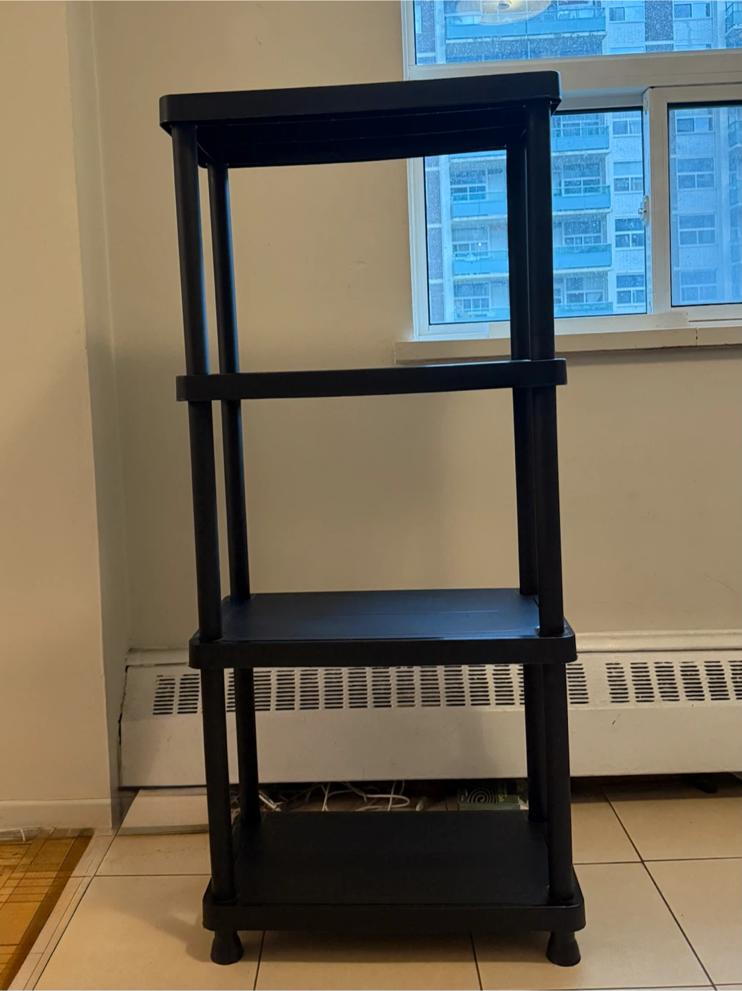 4-Tier Black Storage Shelf